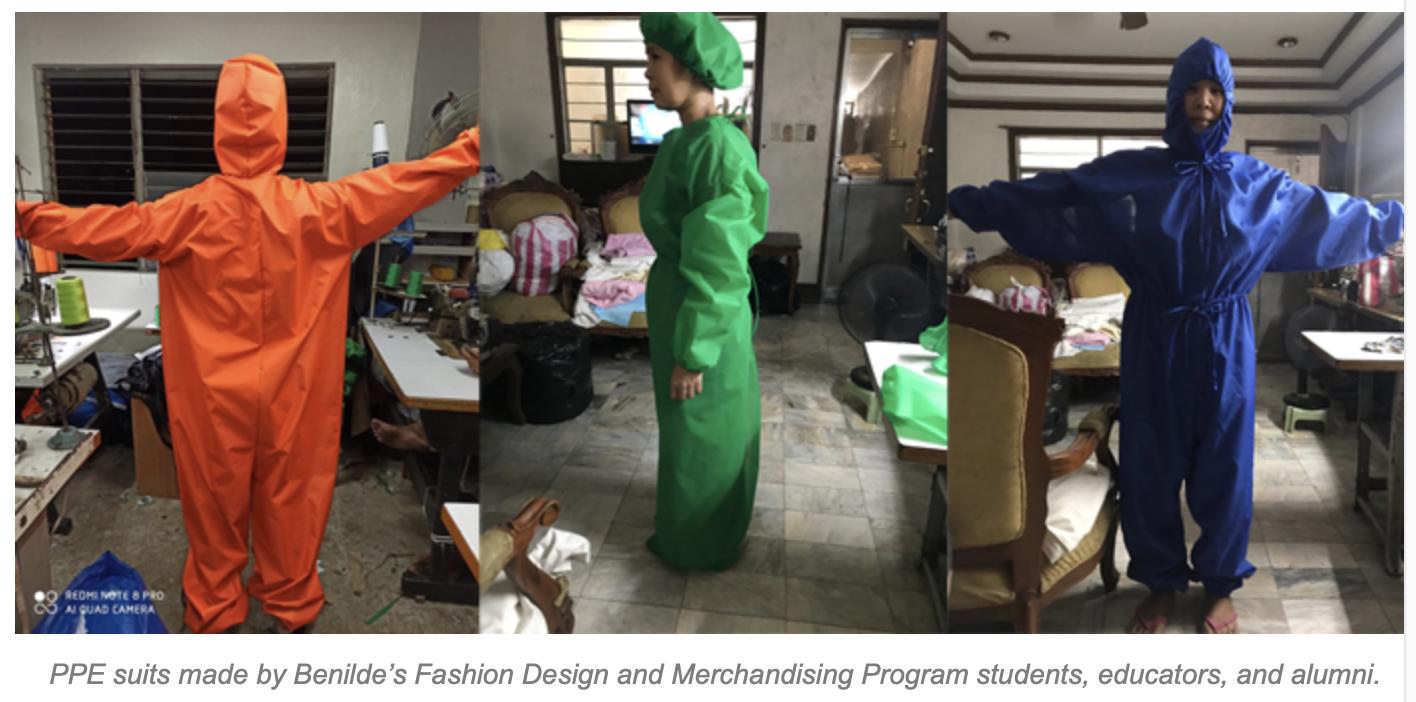 Fashion design students, educators produce PPEs